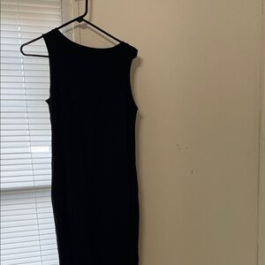 Time and Tru One-Shoulder Black Midi Dress